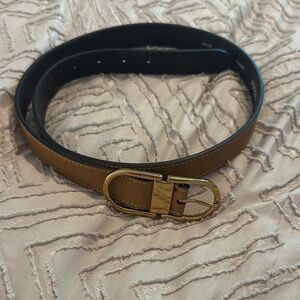 Fossil Leather Belt with Gold Buckle in Camel